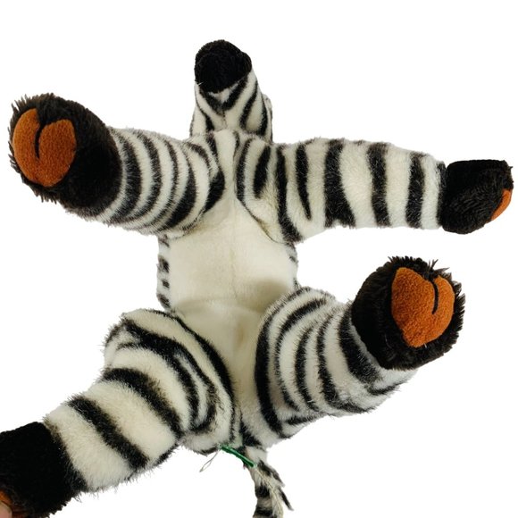 Vintage Applause Zebra Stuffed Jungle Animal Safari Toy 14”x 14”Realistic Zoo - Picture 5 of 10